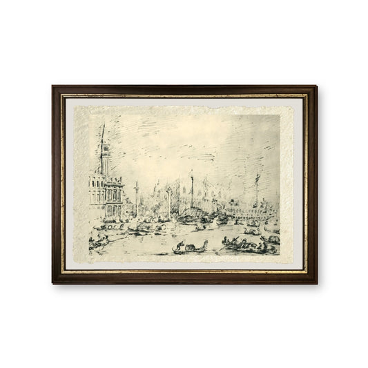 Il Bacino di San Marco nel giorno dell'Ascensione 1729 - Giovanni Antonio Canal detto Canaletto - riproduzione incorniciata