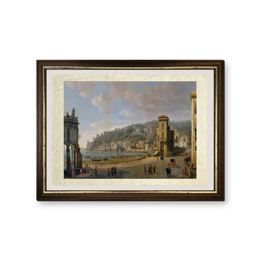 Veduta di Napoli - Gaspare Vanvitelli - Gaspar van Wittel - riproduzione incorniciata