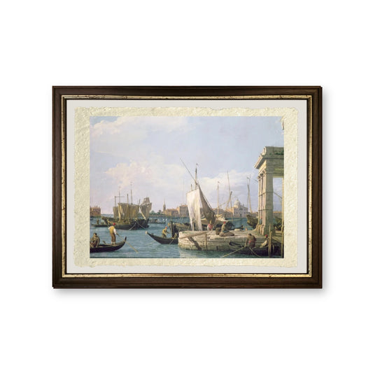 La Punta della Dogana, 1730 - Giovanni Antonio Canal detto Canaletto - riproduzione incorniciata