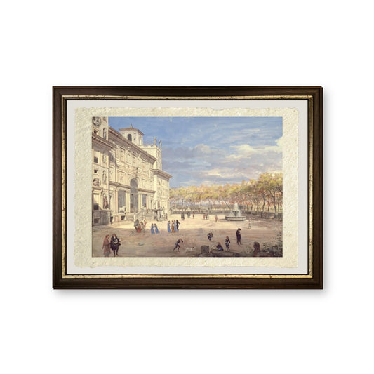 Villa Medici, Roma - Gaspare Vanvitelli - Gaspar van Wittel - riproduzione incorniciata