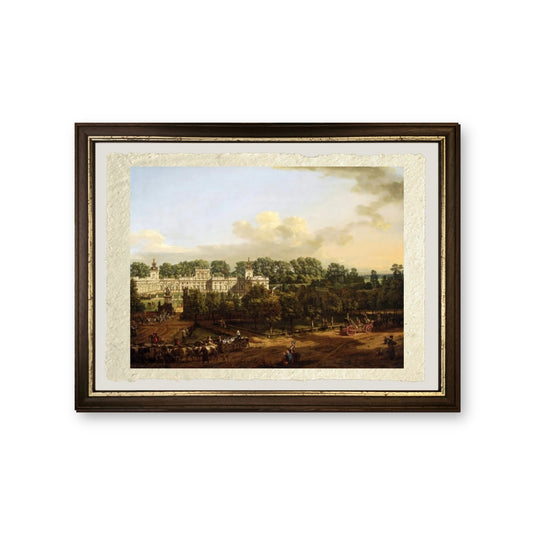 Palazzo Wilanów visto dall'ingresso - Bernardo Bellotto - riproduzione incorniciata
