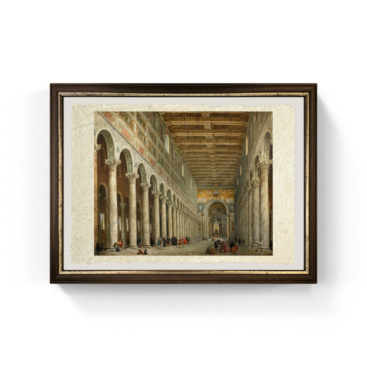 Interno della chiesa di San Paolo Fuori le Mura, Roma di Pannini