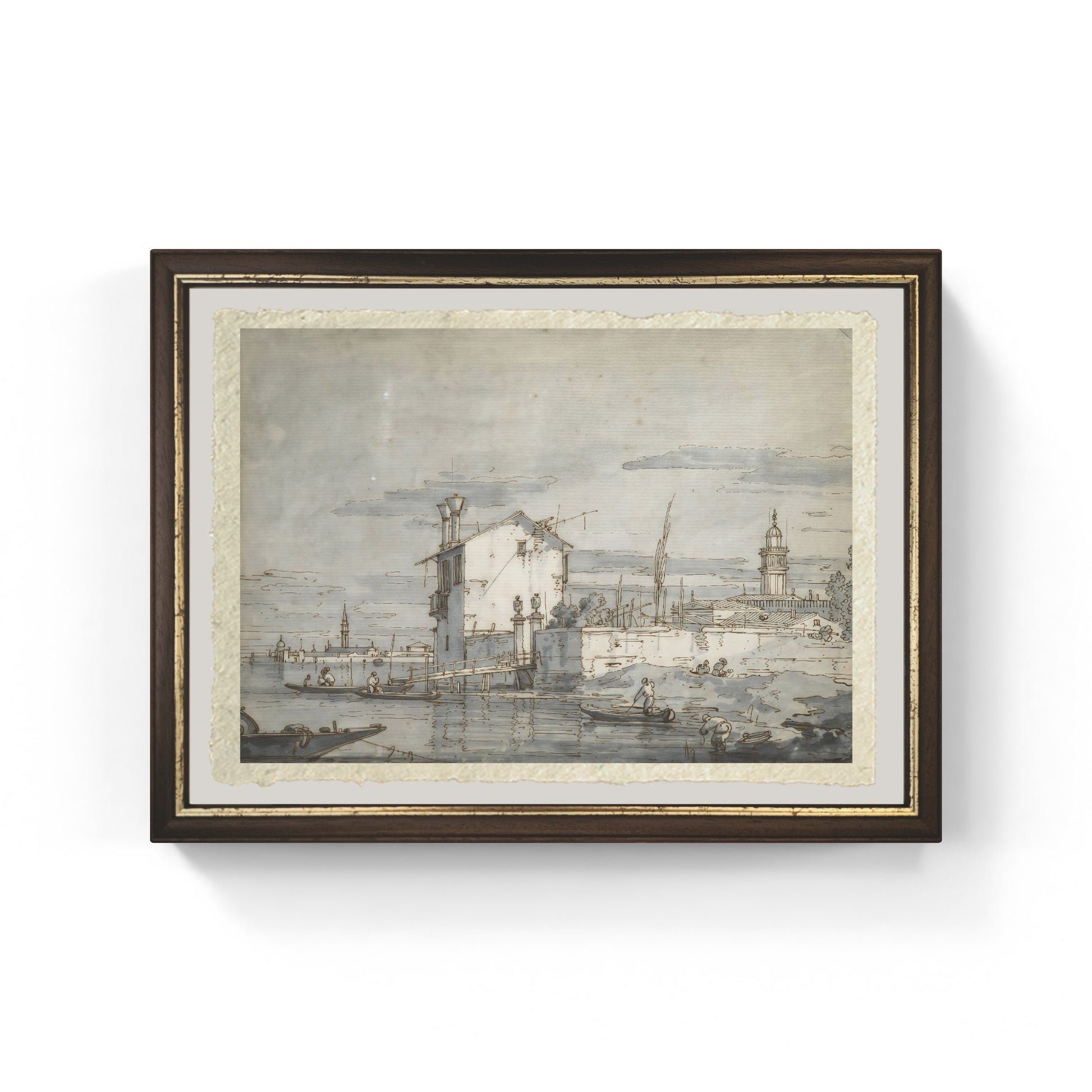 Un'isola nella laguna di Giovanni Antonio Canal detto Canaletto su cara Amalfi
