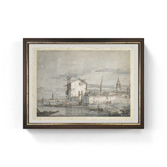 Un'isola nella laguna di Giovanni Antonio Canal detto Canaletto su cara Amalfi