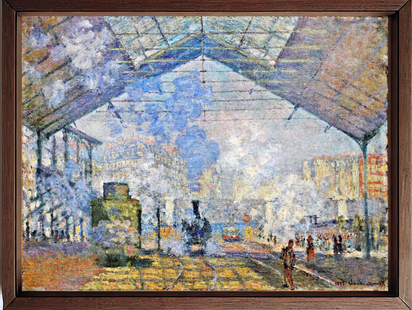 The Gare St Lazare, painting by Claude Monet
