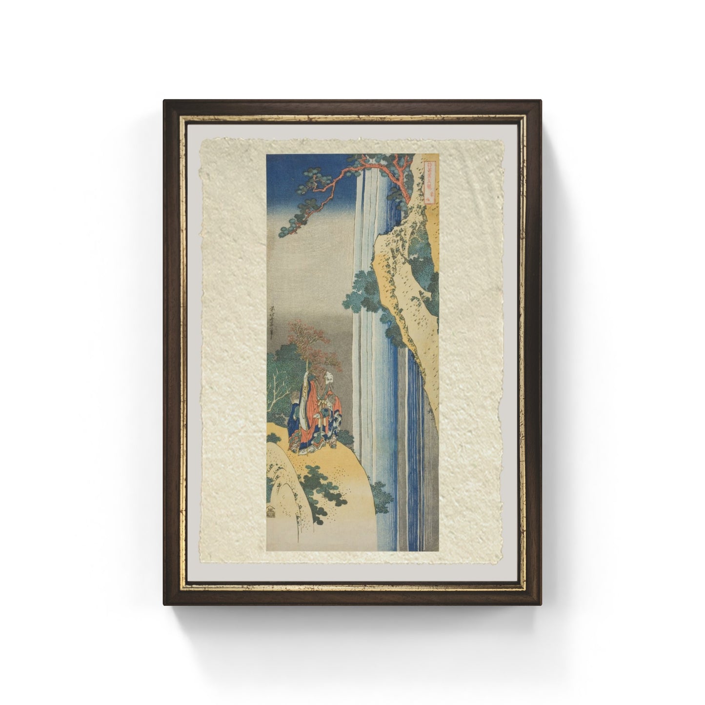 Li Bai di Katsushika Hokusai su carta Amalfi