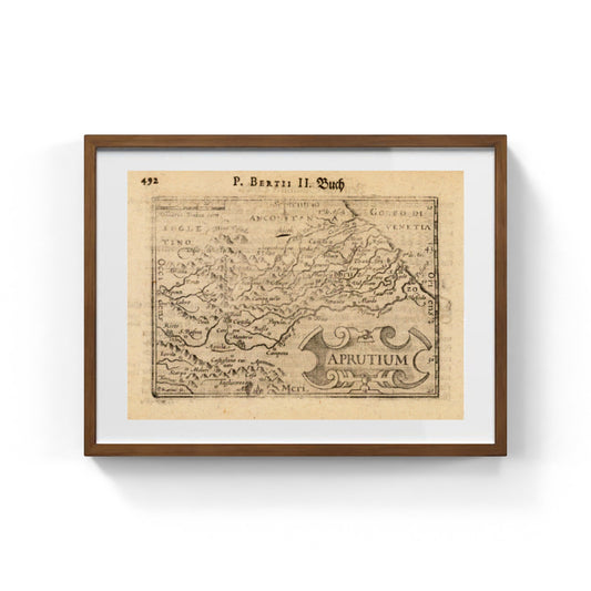 Mappa dell'Abruzzo medievale di Barent Langenes
