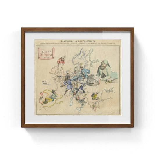 Mappa caricaturale olandese dell'Europa durante la guerra franco-austriaca di Jan van Brederode