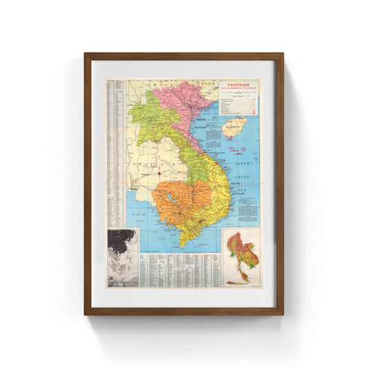 Mappa del conflitto in Vietnam di C.S. Hammond & Co.