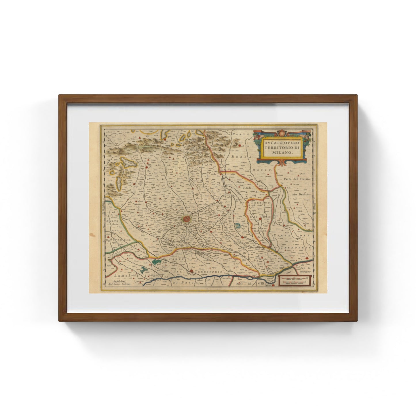 Mappa del Ducato di Milano di Jan Jansson