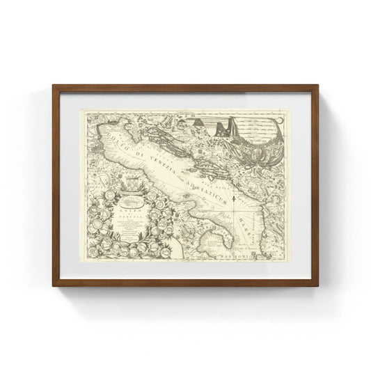 Mappa del golfo di Venezia nel 1688 di Vincenzo Maria Coronelli