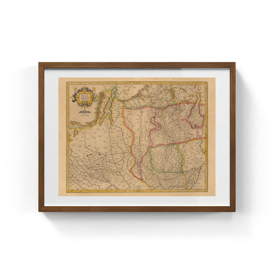 Mappa del vescovado di Brescia e Milano di Jodocus Hondius