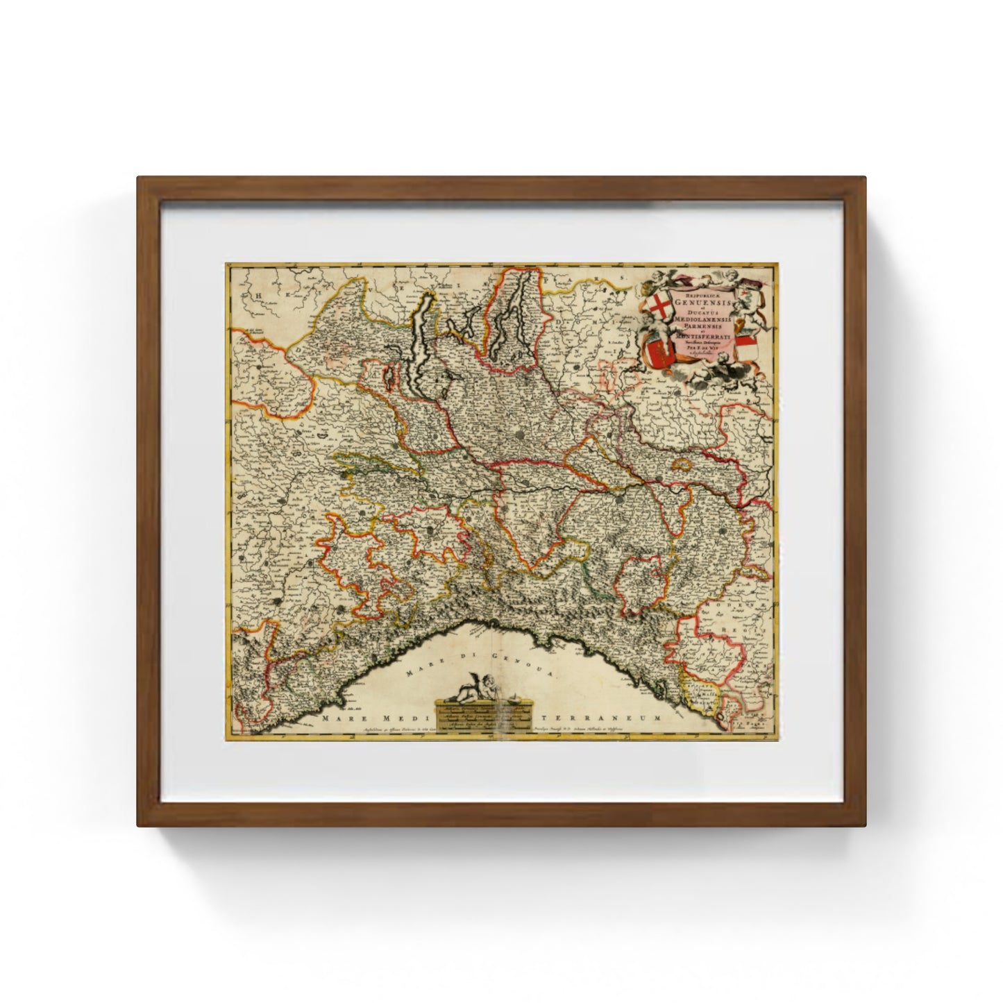 Mappa della Repubblica di Genova, con Milano, Parma e Monferrato di Frederick De Wit