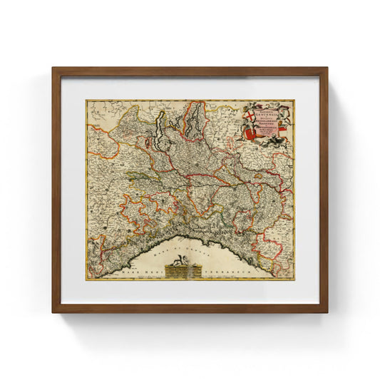 Mappa della Repubblica di Genova, con Milano, Parma e Monferrato di Frederick De Wit