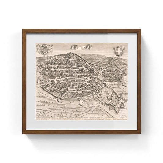 Mappa dell'antica città di Asti di Johannes et Cornelis Blaeu