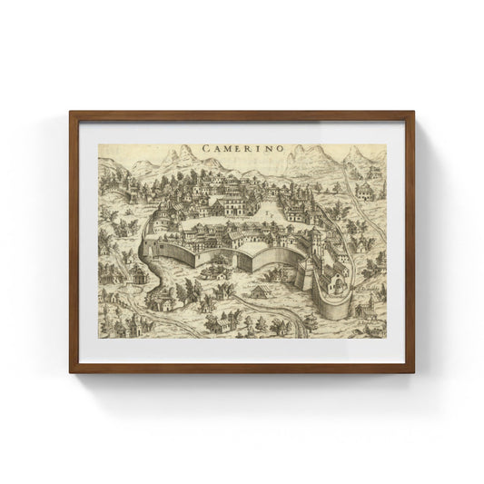 Map of the ancient city of Camerino by Pietro Bertelli