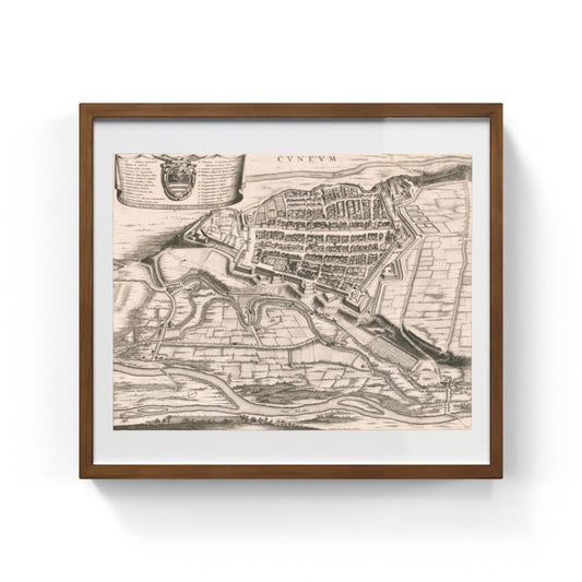 Mappa dell'antica città di Cuneo di Johannes et Cornelis Blaeu