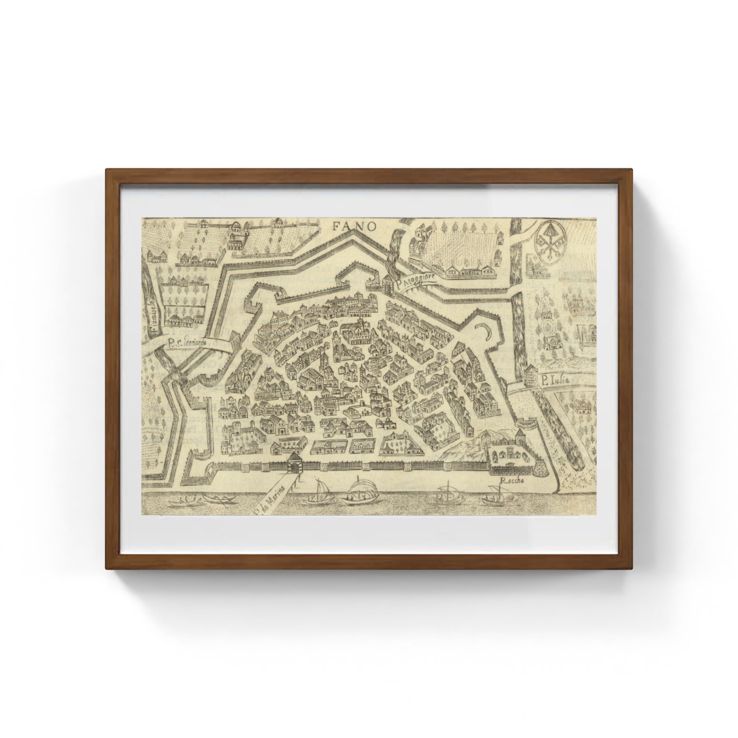 Fano Maps Map of the ancient city of Fano by Pietro Bertelli – Trizio Editore
