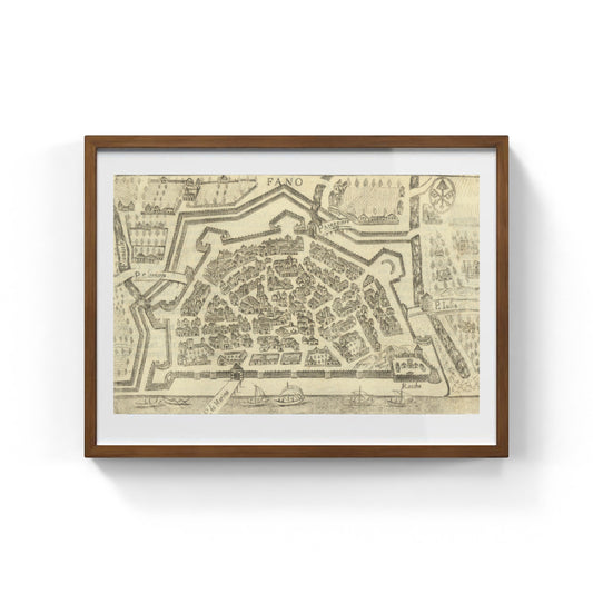 Mappa dell'antica città di Fano di Pietro Bertelli