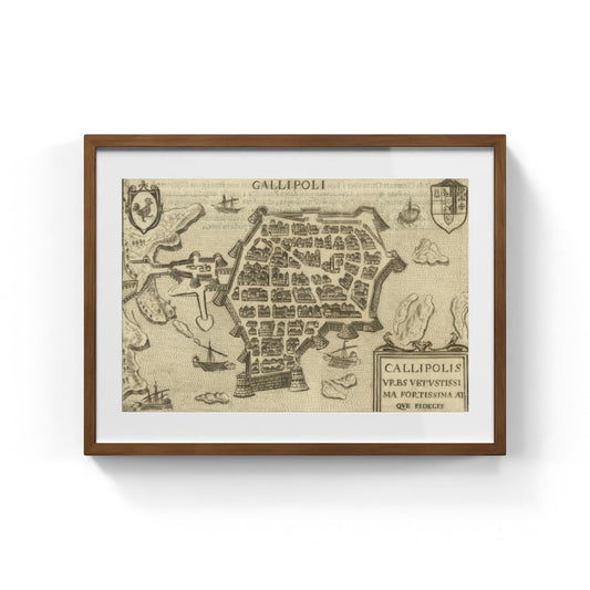 Mappa dell'antica città di Gallipoli di Pietro Bertelli