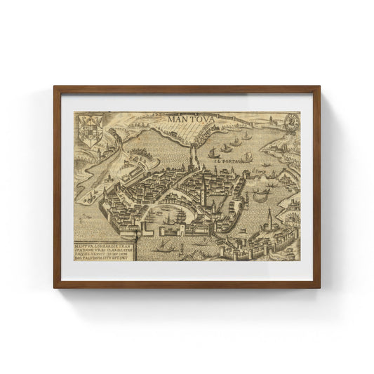 Map of the ancient city of Mantua by Pietro Bertelli