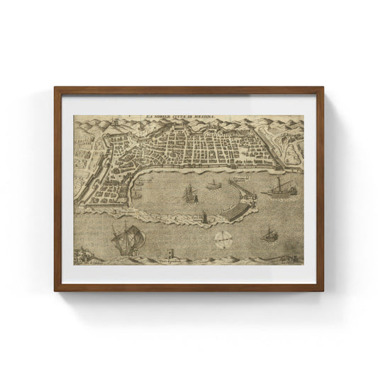 Mappa dell'antica città di Messina di Pietro Bertelli