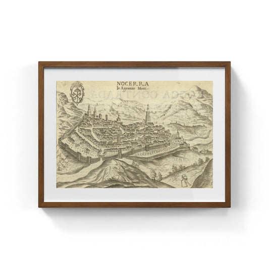 Mappa dell'antica città di Nocera di Pietro Bertelli