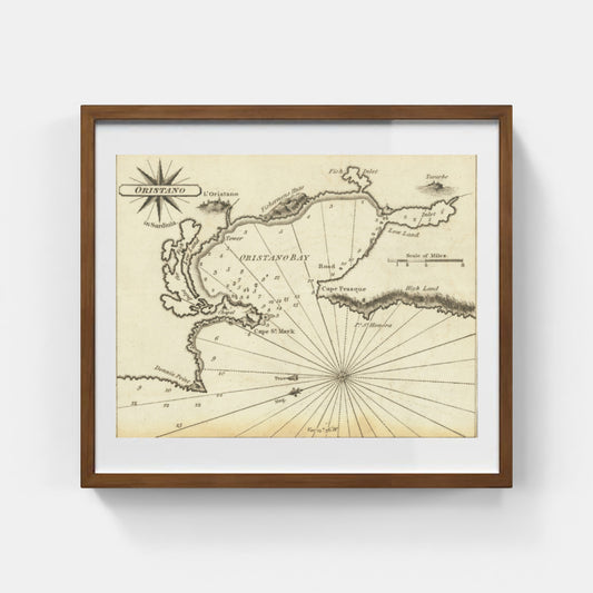Mappa dell'antica città di Oristano di William Heather