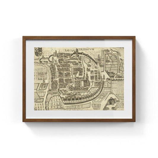 Mappa dell'antica città di Trento di Pietro Bertelli