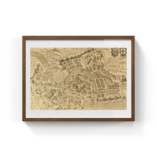 Mappa dell'antica città di Verona di Pietro Bertelli