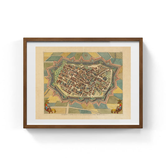 Mappa dell'antica Lucca di Pierre Mortier