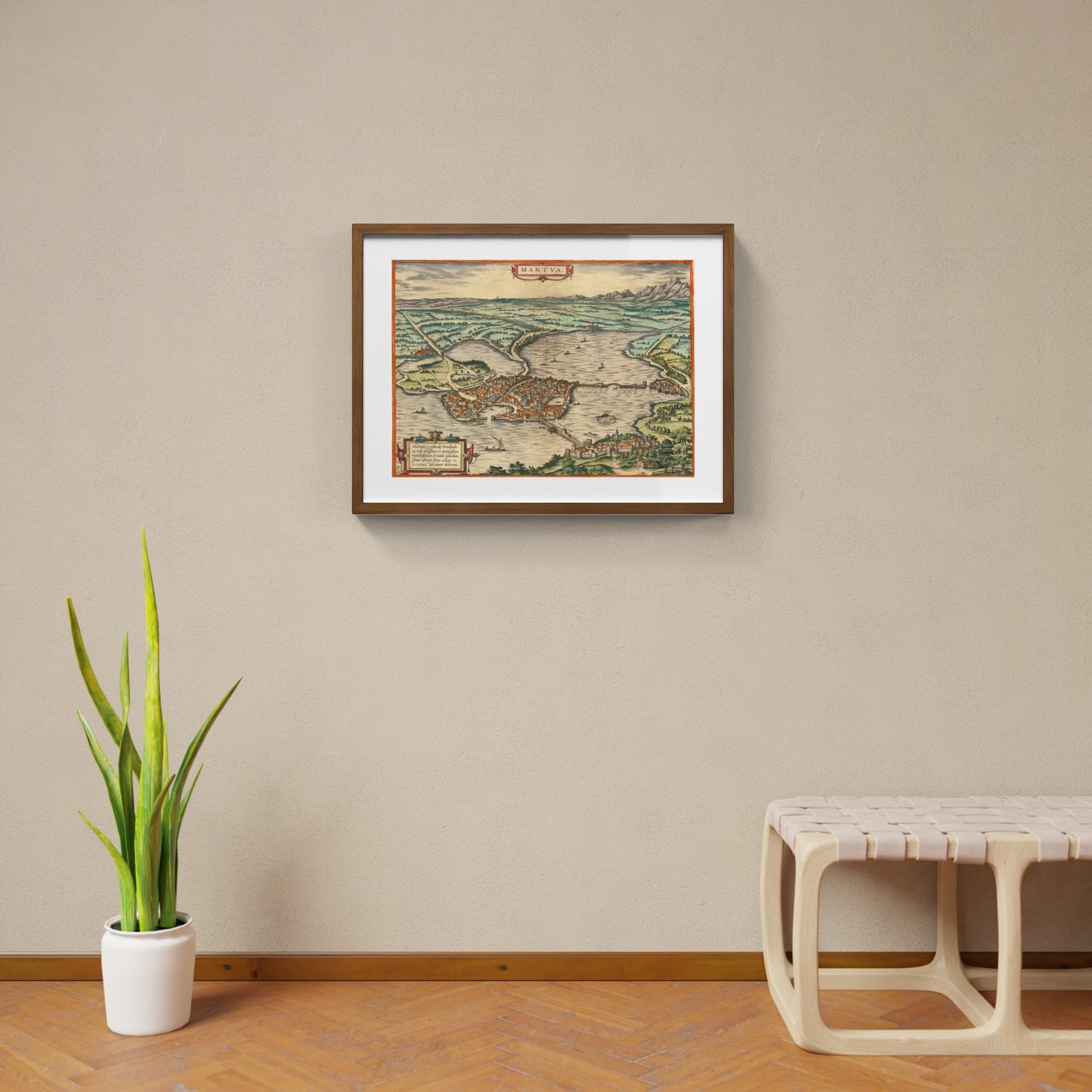 Mappa dell'antica Mantova di Georg Braun e Frans Hogenberg