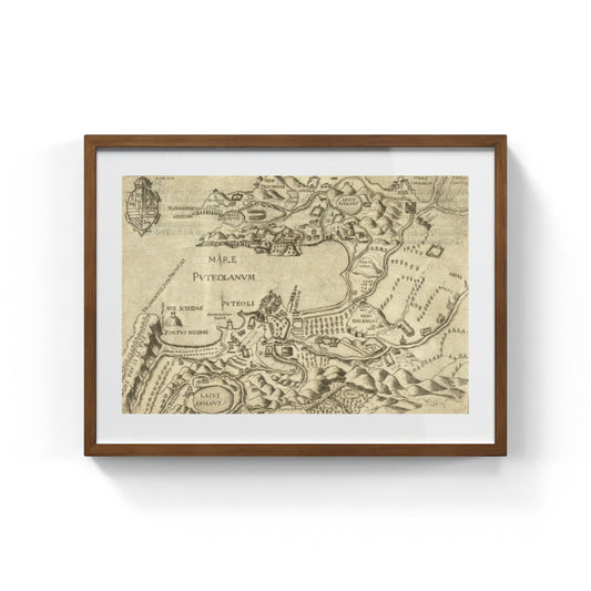 Mare Puteolanum, map of ancient Pozzuoli, by Pietro Bertelli