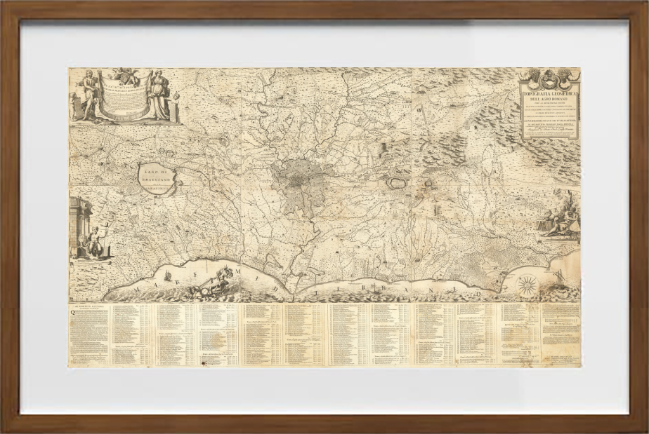 Mappa dell'antico agro romano di Giovanni Battista Cingolani
