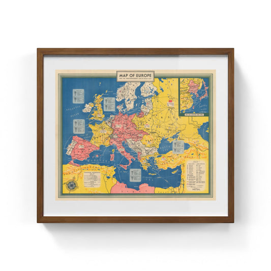 Mappa dell'Europa della seconda guerra mondiale