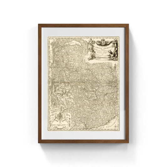 Mappa dettagliata del Piemonte e stati di Savoia di Vincenzo Maria Coronelli