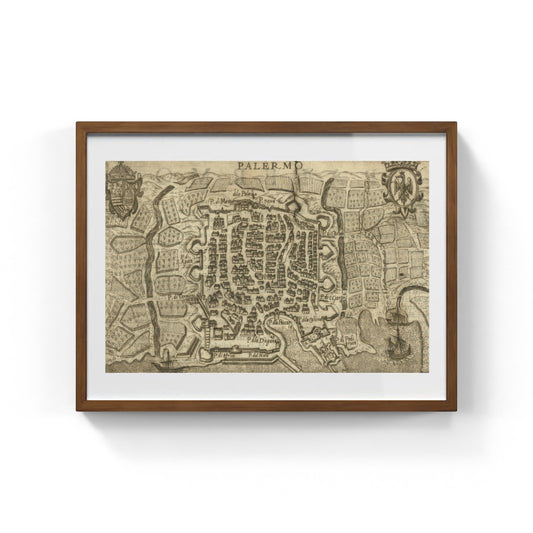 Mappa di Palermo agli inizi del 1600 di Pietro Bertelli