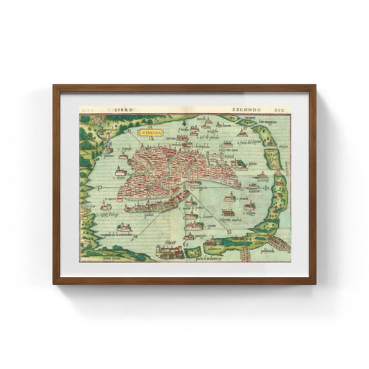 Mappa di Venezia e Murano nel 1534 di Benedetto Bordone