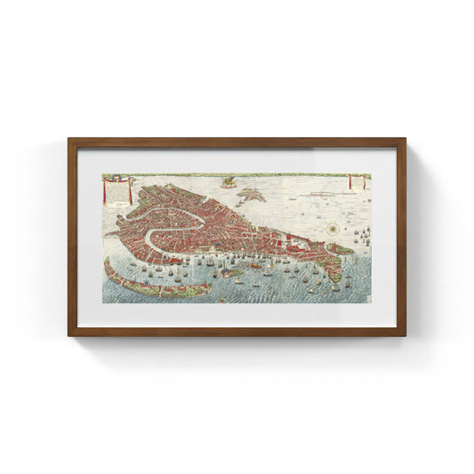 Mappa di Venezia vista dall'alto nel 1676 di Stefano Scolari & Giovanni Merlo