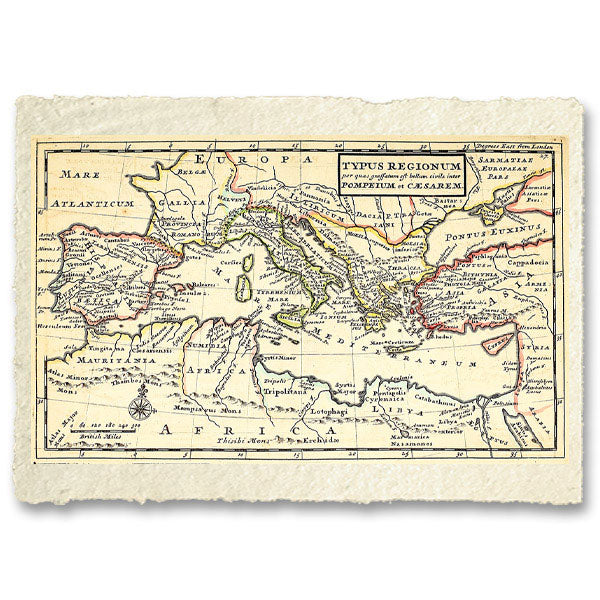 Mappa della Guerra tra Pompeo e Cesare
