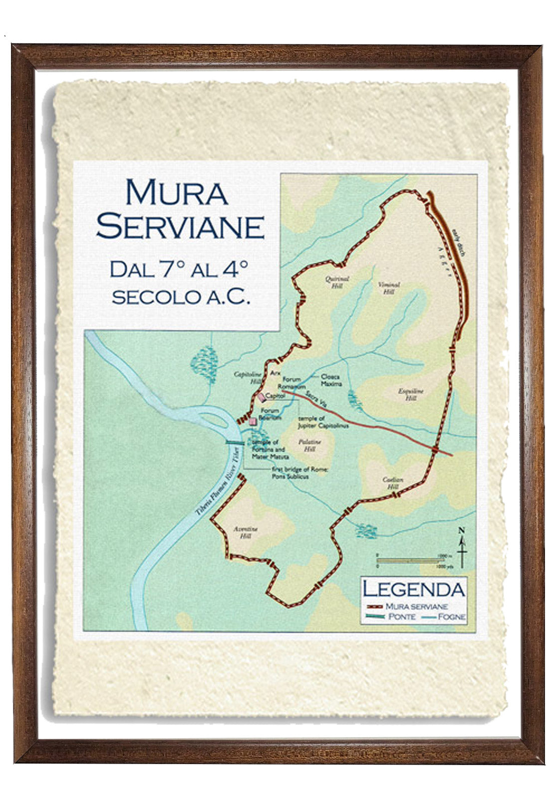 Le mura serviane - Mappa storica