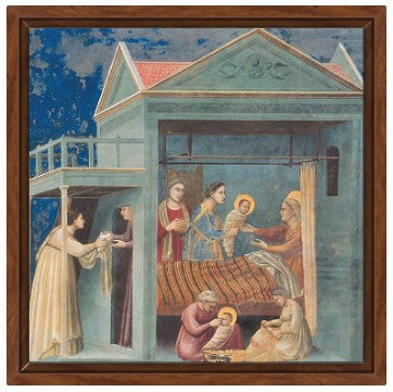 Natività di Maria, Giotto. Riproduzione su carta Amalfi