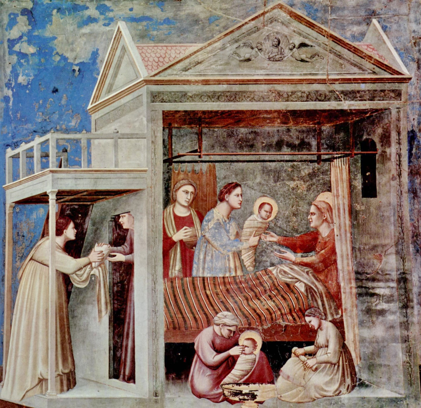 Natività di Maria di Giotto su pregiata carta Amalfi