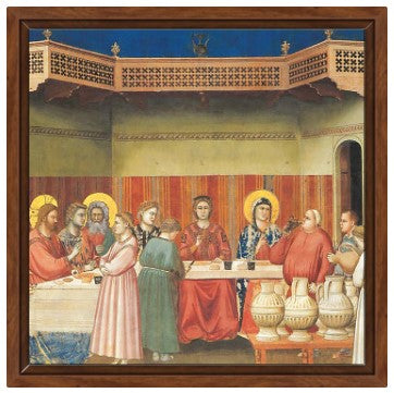 Nozze di Cana, Giotto. Riproduzione su carta Amalfi