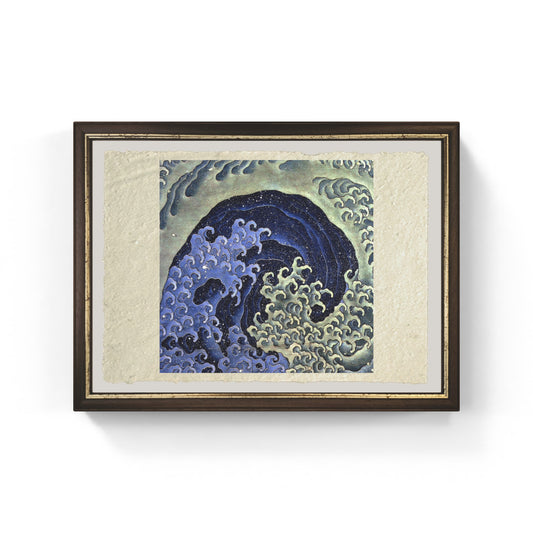 stampa onda femminile di katsushika hokusai su carta amalfi