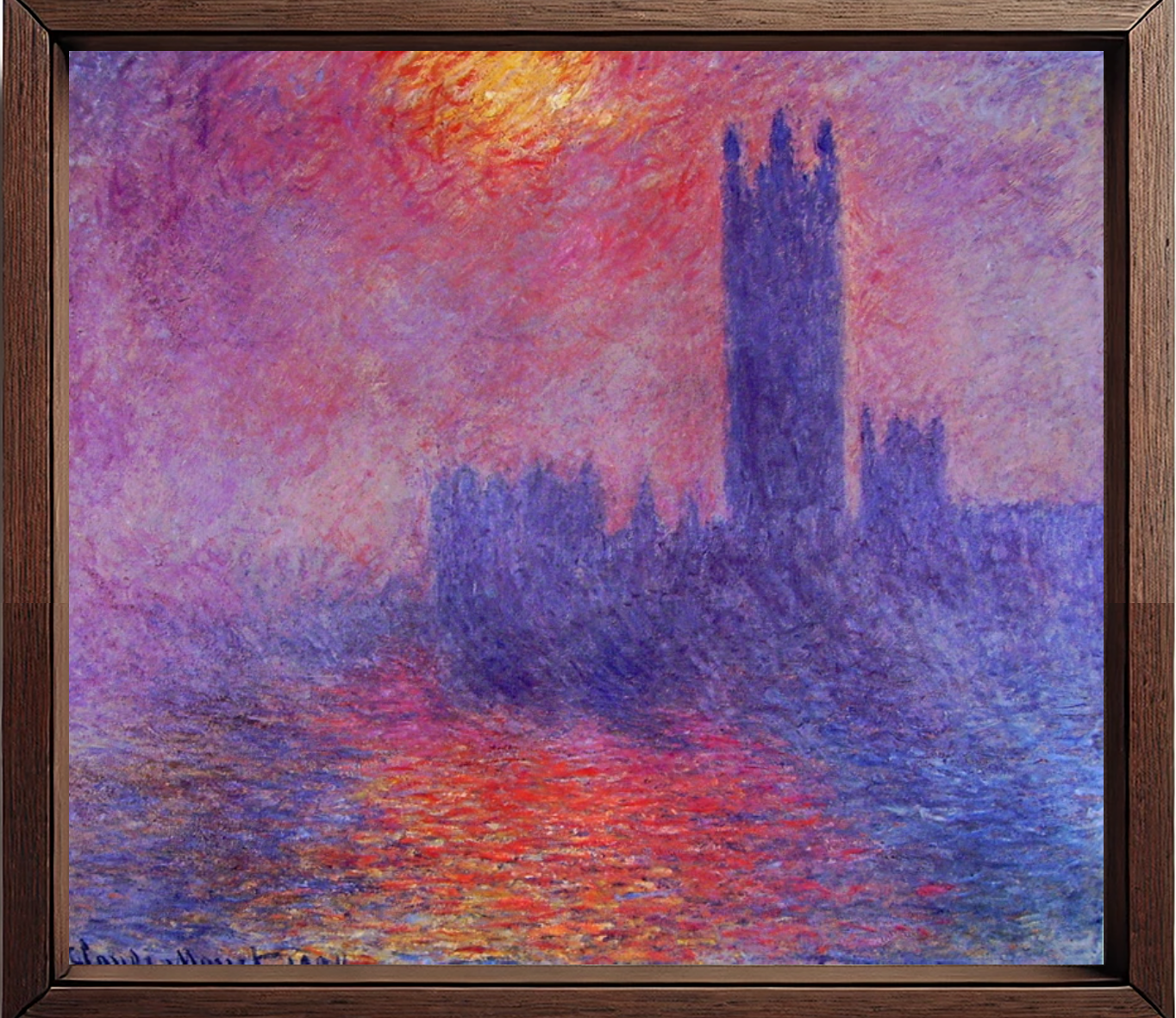 Il parlamento di Londra, quadro di Claude Monet
