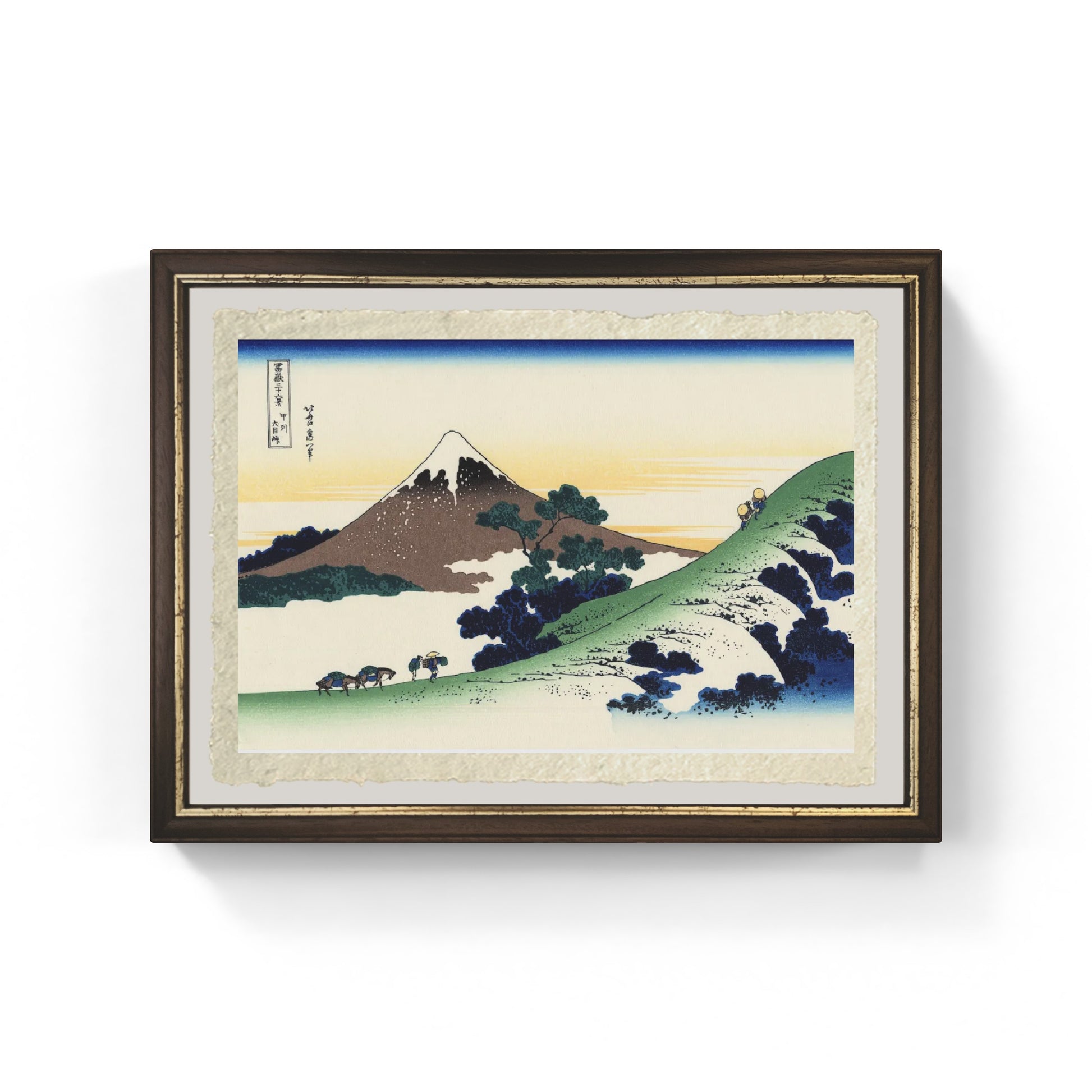 il passo inume nella provincia di kai di Katsushika Hokusai su carta amalfi