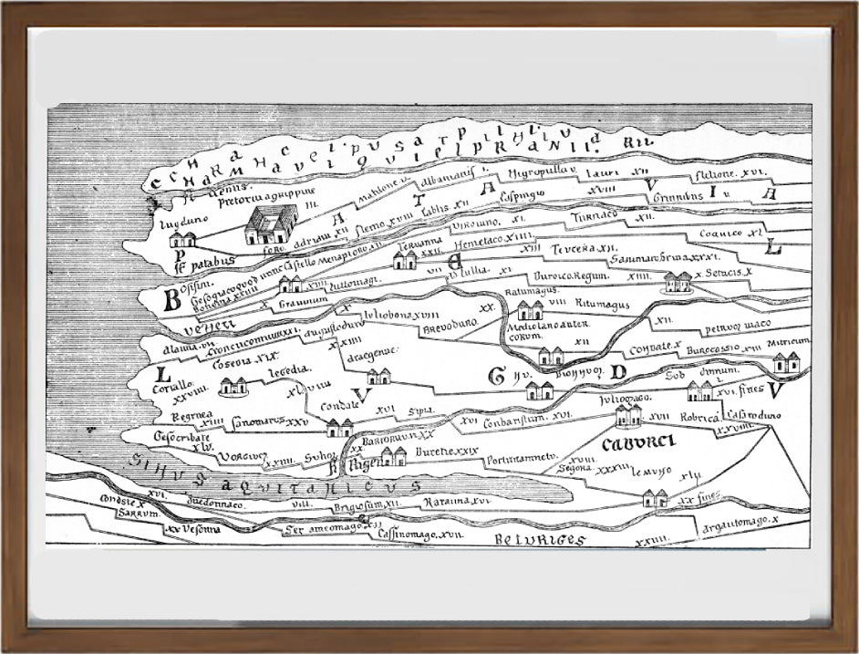 Frammento di mappa romana - Tabula Peutingeriana