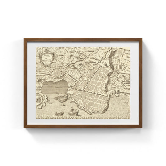 Pianta dell'antica città di Siracusa di Joannem Faure