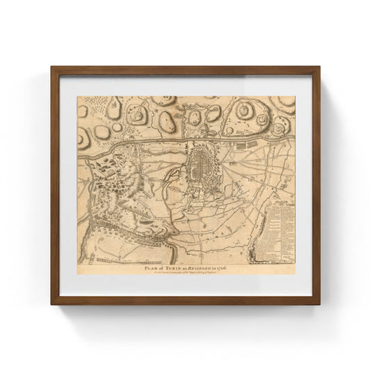 Pianta di Torino assediata nel 1706 di Paul de Rapin de Thoyras